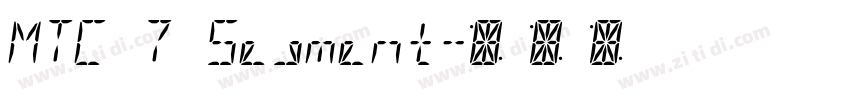 MTC 7 Segment字体转换